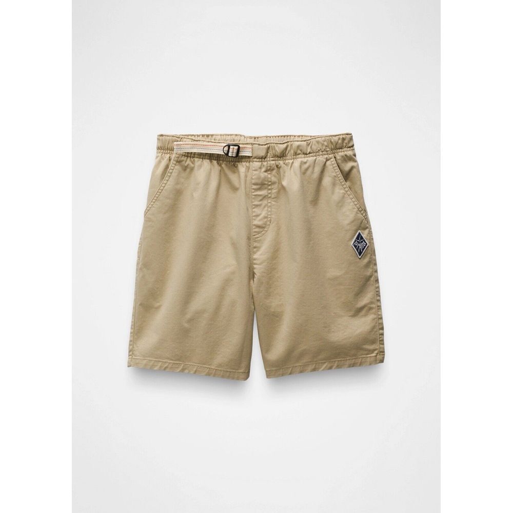 prAna Mojave Shorts Mens XS‎ Brown Belted Elastic Waist Cliffside